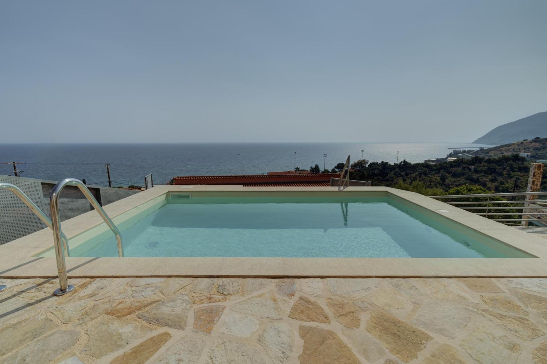 Ouzo Panoramic Houses 2, With Private Pool Plomari エクステリア 写真