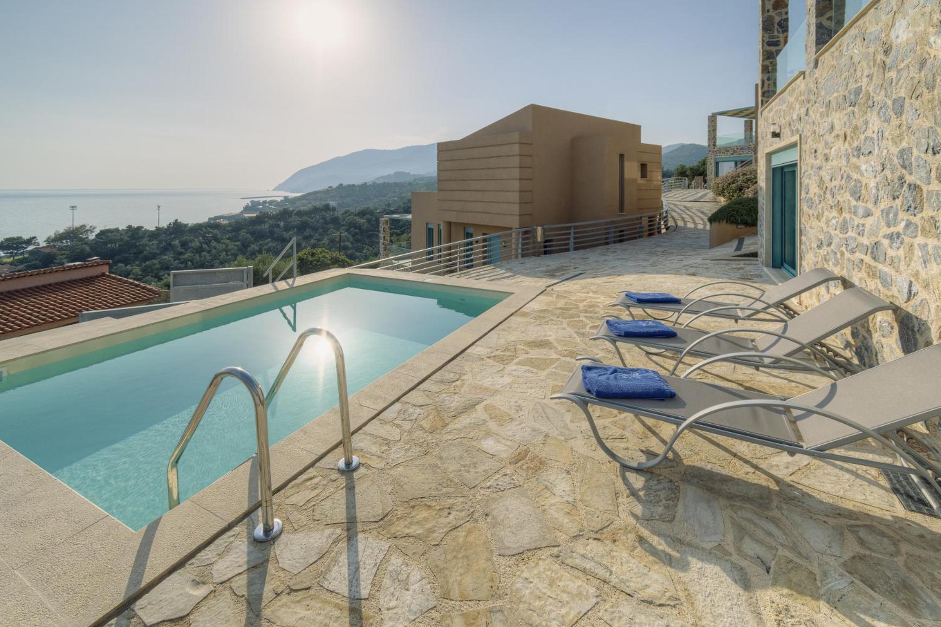 Ouzo Panoramic Houses 2, With Private Pool Plomari エクステリア 写真