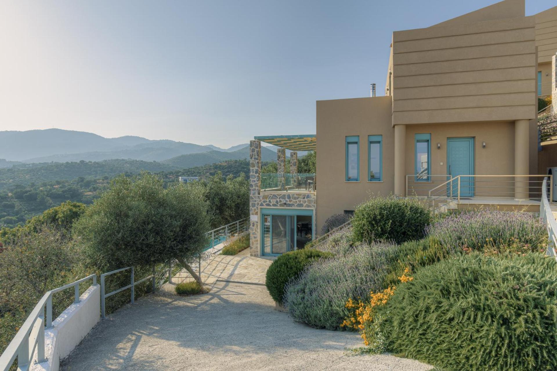 Ouzo Panoramic Houses 2, With Private Pool Plomari エクステリア 写真